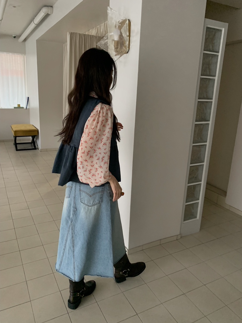 CAMEL-P韓國直郵女裝新品人氣馬甲褶皺Came_l 家馬甲