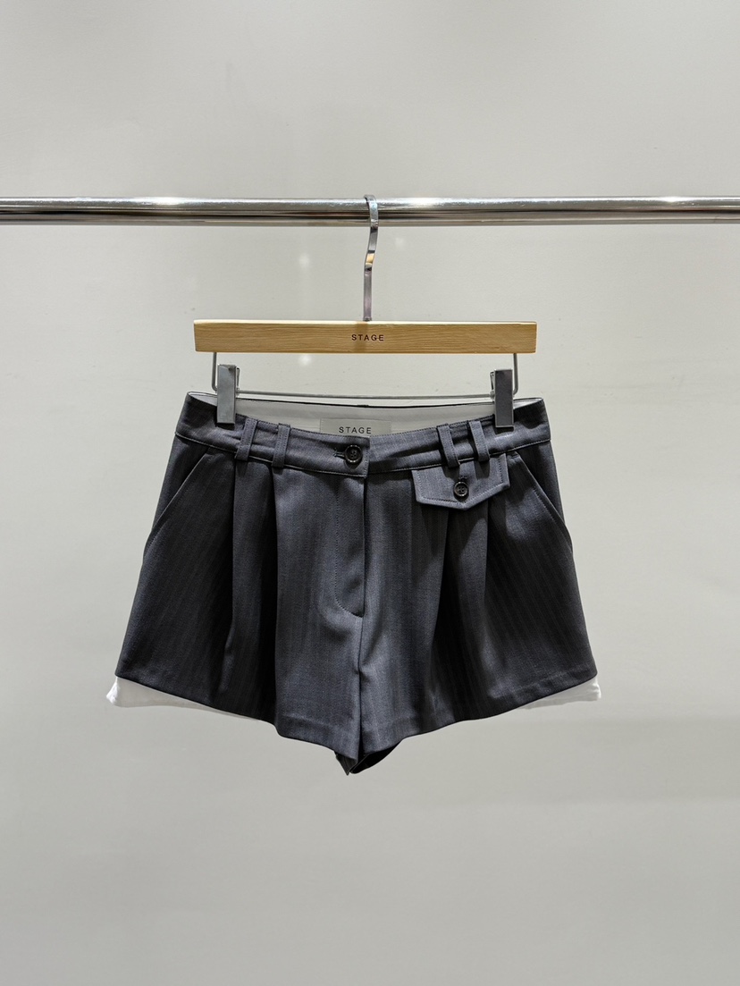 STAGE韓國代購女士新品時尚熱賣職業人氣推薦休閑26春夏短褲STAGE短褲圖色2