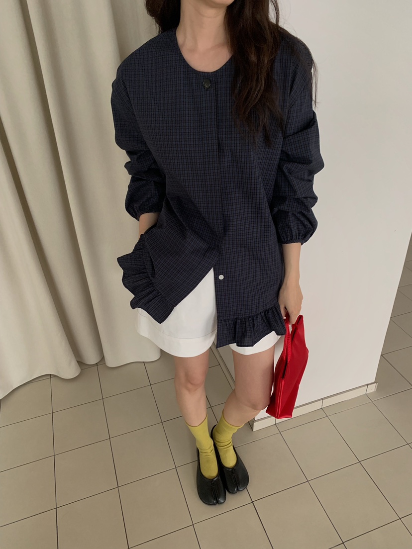 CAMEL-P韓國直郵女士新品休閑襯衫蕾絲衫Came_l 家襯衫/蕾絲衫