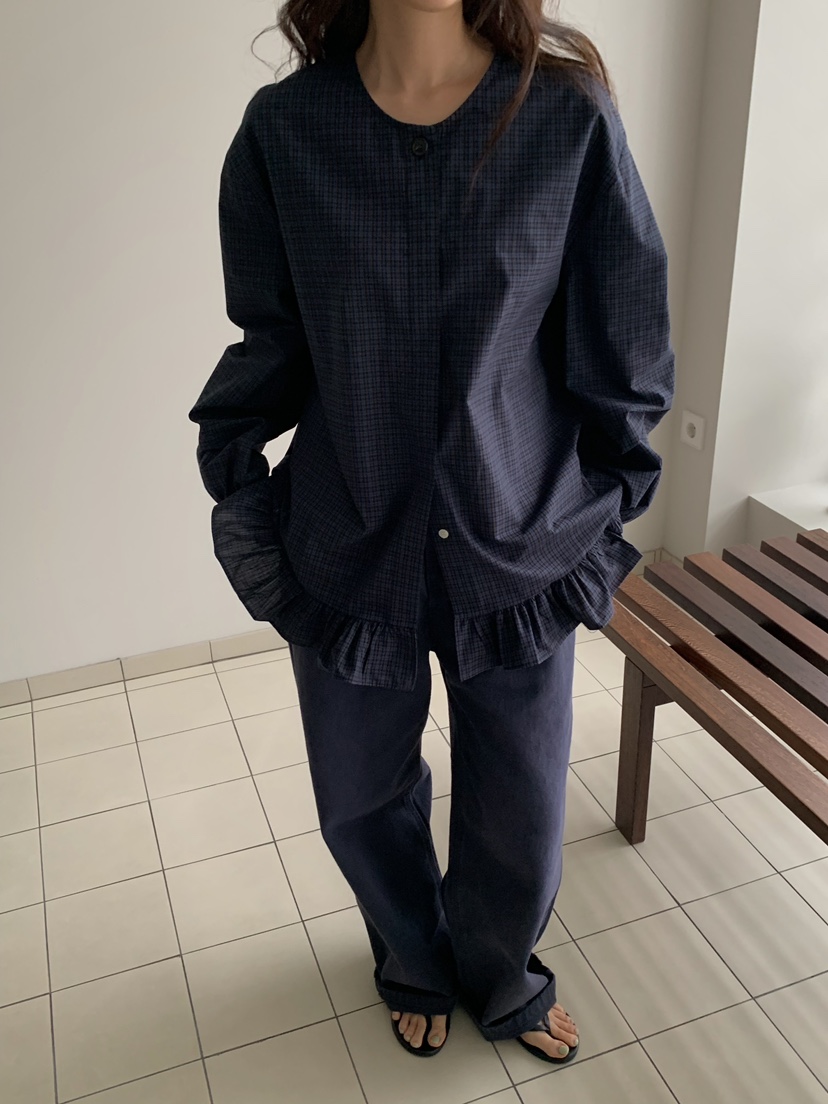 CAMEL-P韓國直郵女士新品休閑襯衫蕾絲衫Came_l 家襯衫/蕾絲衫