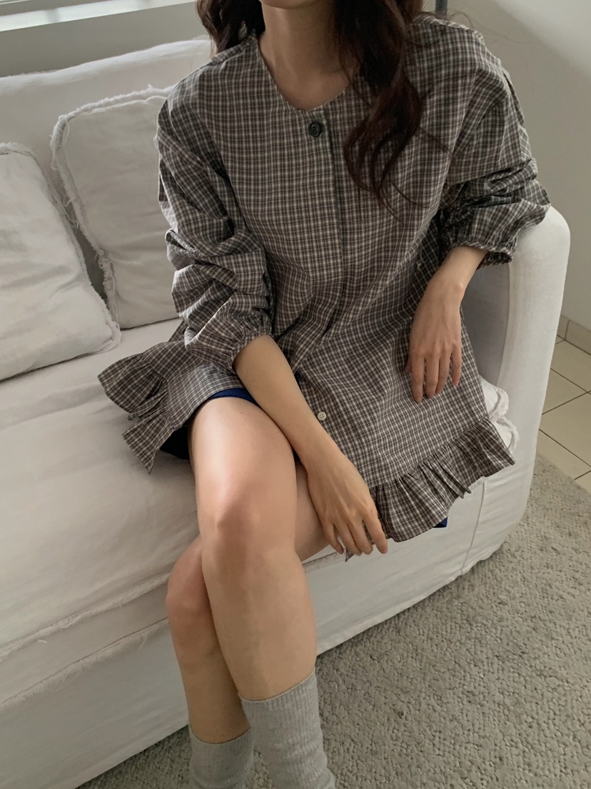 CAMEL-P韓國直郵女士新品休閑襯衫蕾絲衫Came_l 家襯衫/蕾絲衫