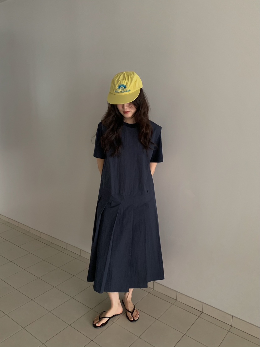 CAMEL-P韓國直郵實拍女士新品人氣連衣裙褶裥Came_l 家連衣裙