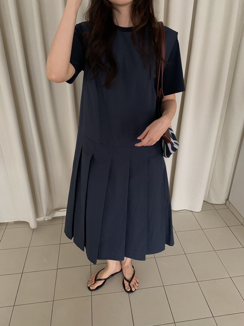 CAMEL-P韓國直郵實拍女士新品人氣連衣裙褶裥Came_l 家連衣裙