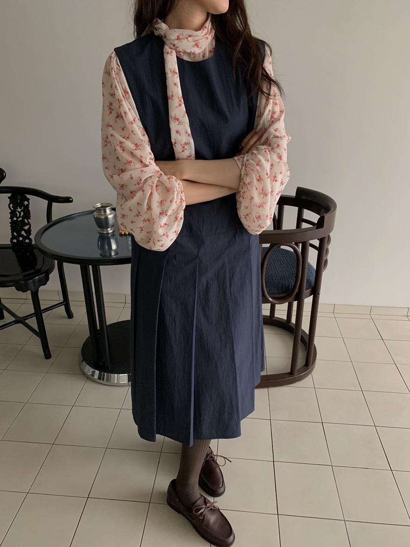 CAMEL-P韓國直郵實拍女士新品人氣連衣裙褶裥Came_l 家連衣裙