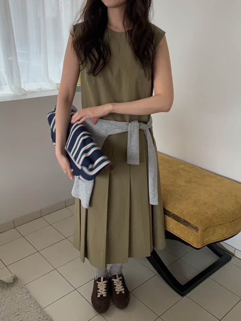 CAMEL-P韓國直郵實拍女士新品人氣連衣裙褶裥Came_l 家連衣裙