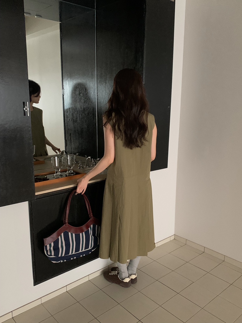 CAMEL-P韓國直郵實拍女士新品人氣連衣裙褶裥Came_l 家連衣裙