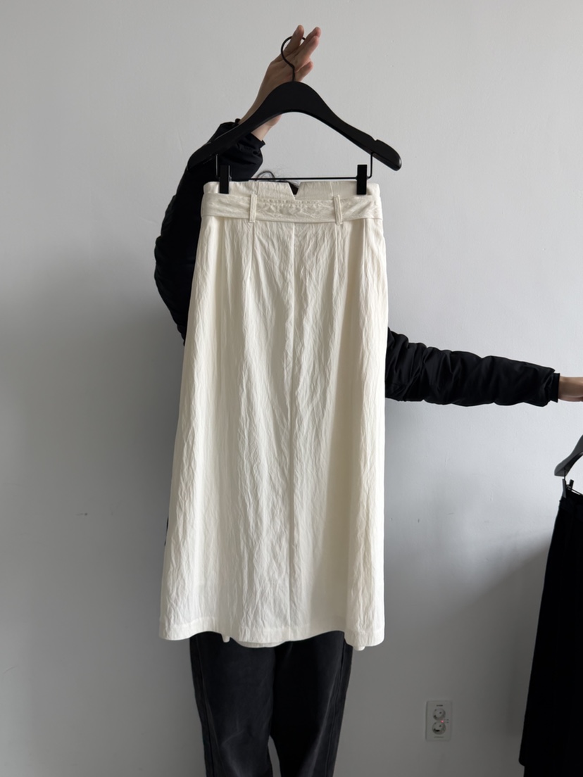 ARKIE/TAF韓國代購女士新款職業休閑人氣26春夏長裙含腰帶ARKIE/TAF長裙