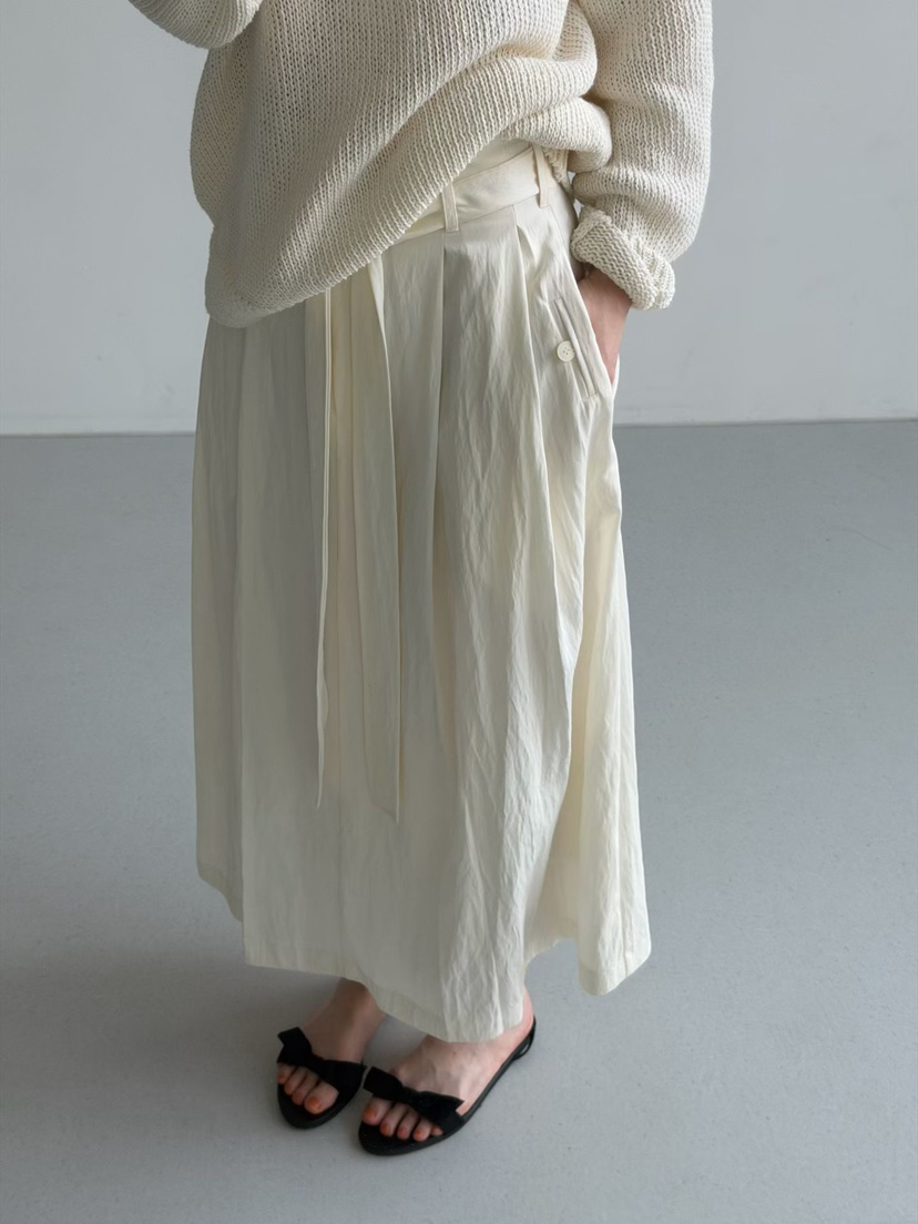 ARKIE/TAF韓國代購女士新款職業休閑人氣26春夏長裙含腰帶ARKIE/TAF長裙