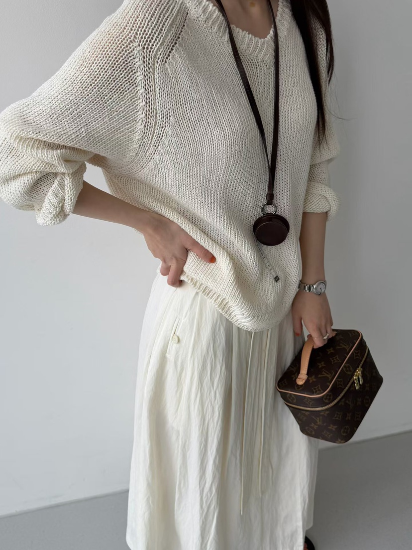 ARKIE/TAF韓國代購女士新款職業休閑人氣26春夏長裙含腰帶ARKIE/TAF長裙