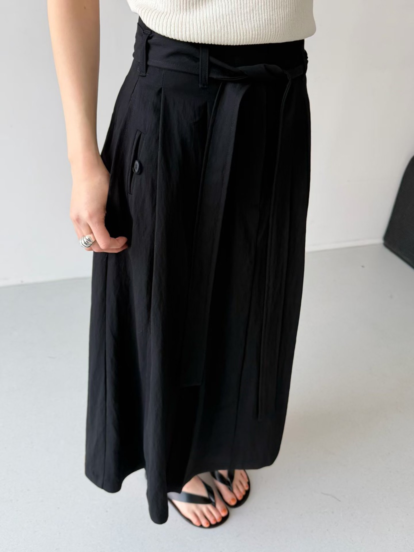 ARKIE/TAF韓國代購女士新款職業休閑人氣26春夏長裙含腰帶ARKIE/TAF長裙