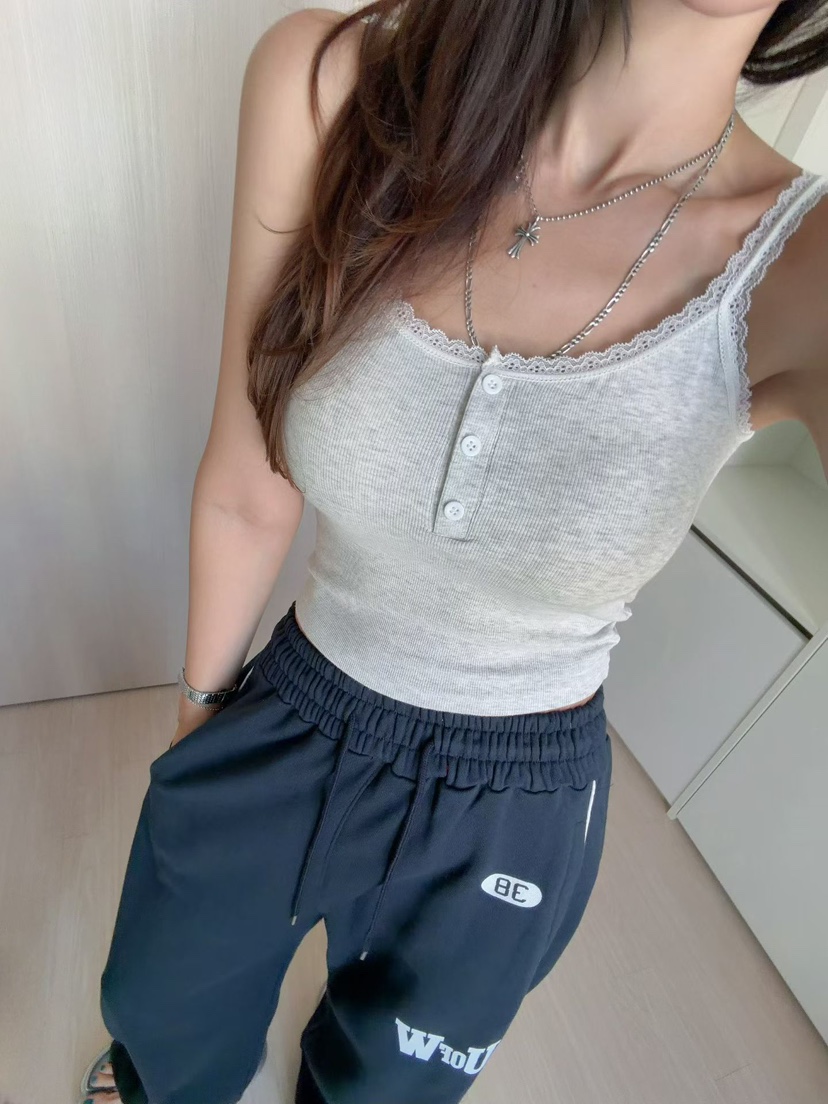 MORAN/MOSCO/SUGAR CASE韓國直郵實拍女裝新品熱賣吊帶背心蕾絲MORAN/MOSCO/SUGAR CASE吊帶/背心