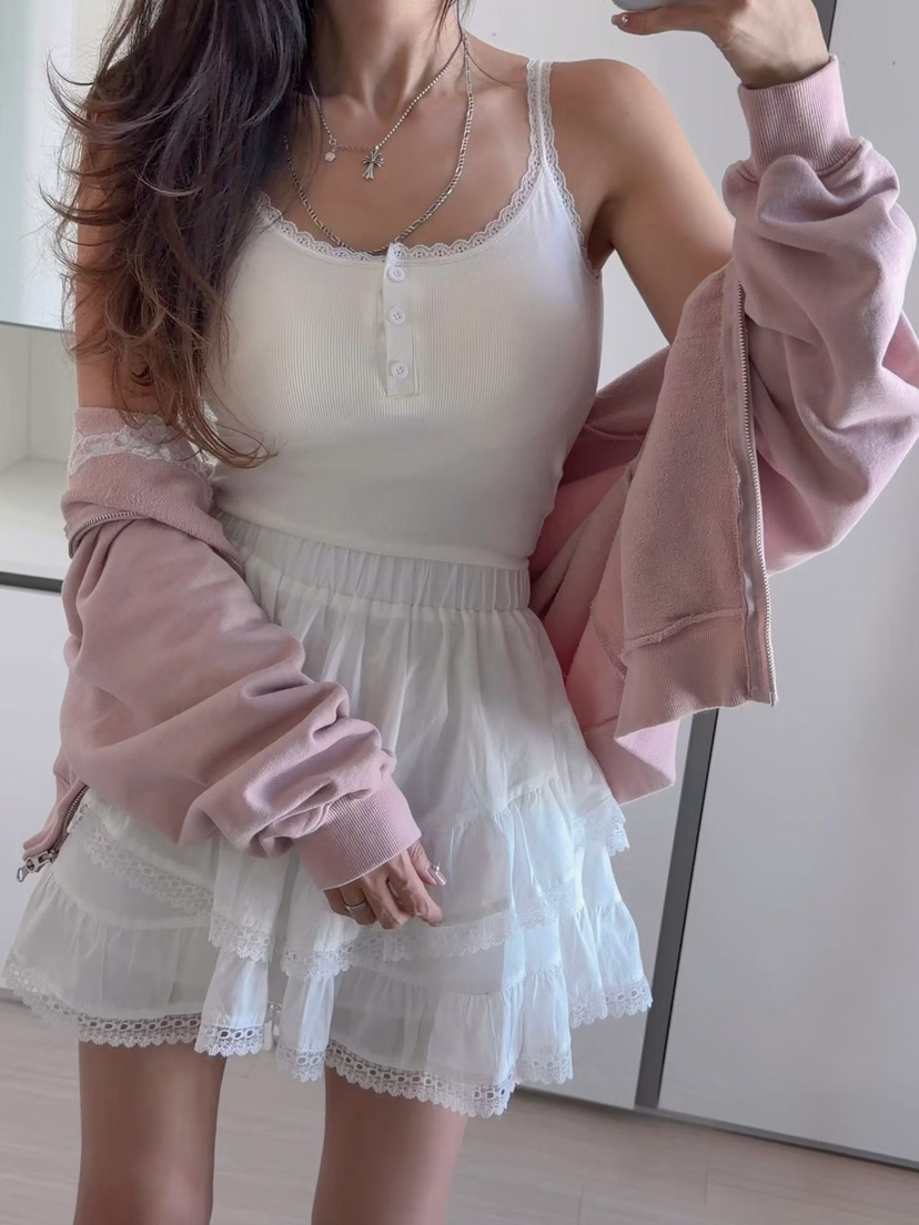 MORAN/MOSCO/SUGAR CASE韓國直郵實拍女裝新品熱賣吊帶背心蕾絲MORAN/MOSCO/SUGAR CASE吊帶/背心