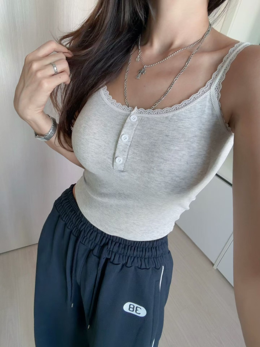 MORAN/MOSCO/SUGAR CASE韓國直郵實拍女裝新品熱賣吊帶背心蕾絲MORAN/MOSCO/SUGAR CASE吊帶/背心