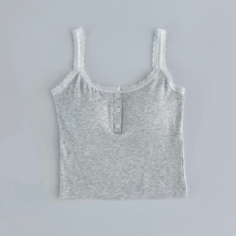 MORAN/MOSCO/SUGAR CASE韓國直郵實拍女裝新品熱賣吊帶背心蕾絲MORAN/MOSCO/SUGAR CASE吊帶/背心圖色1