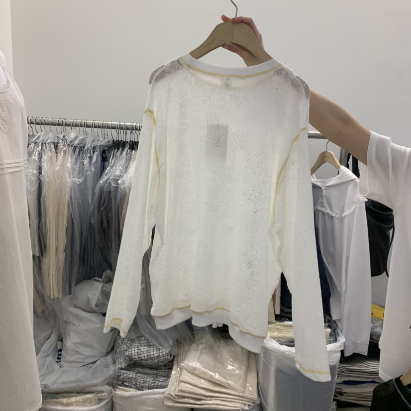 TAN&amp;COMO韓國直郵女裝新款休閑時尚人氣長袖T恤蕾絲tan-COMO長袖T恤