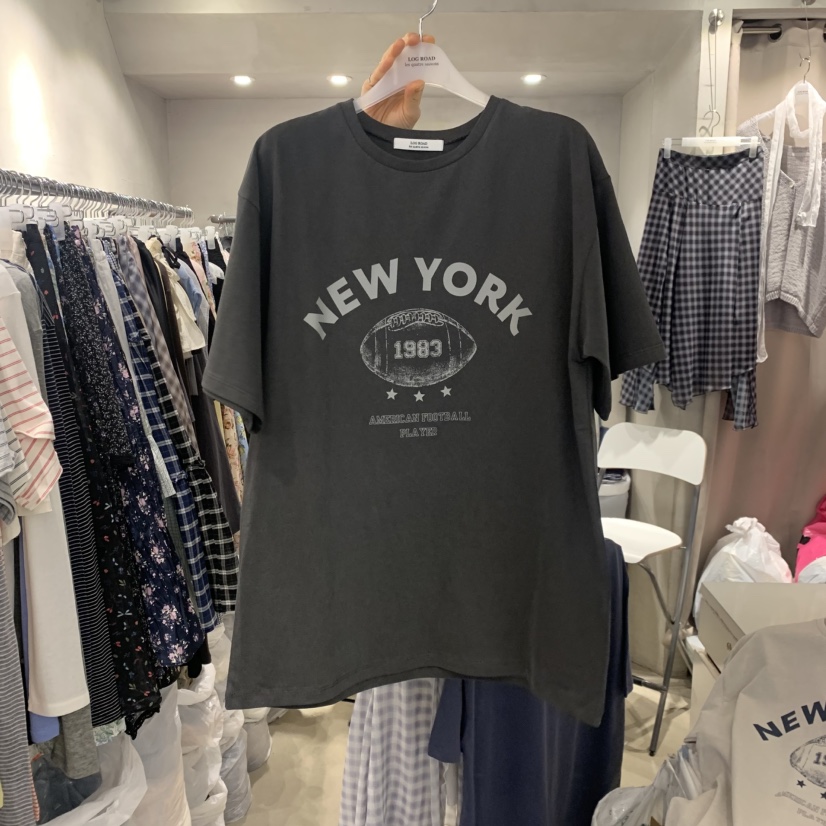 LOGROAD韓國直郵女士新款熱賣職業26春夏人氣時尚推薦T恤LOG ROADT恤圖色2