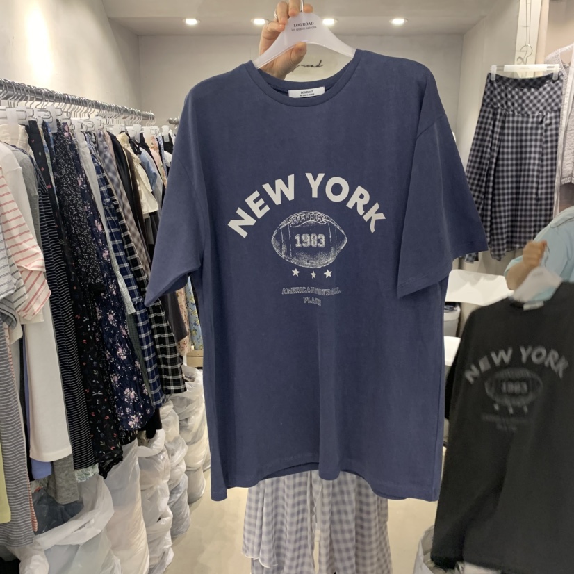 LOGROAD韓國直郵女士新款熱賣職業26春夏人氣時尚推薦T恤LOG ROADT恤圖色3