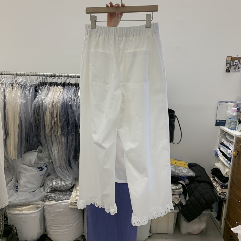 TAN&amp;COMO韓國東大門代購女士新款推薦職業休閑褲蕾絲花tan-COMO休閑褲