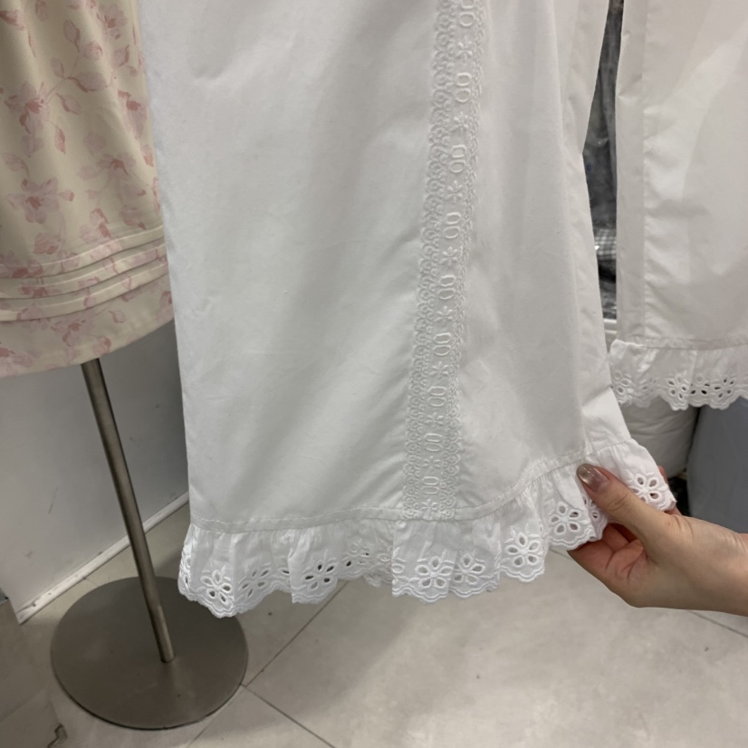 TAN&amp;COMO韓國東大門代購女士新款推薦職業休閑褲蕾絲花tan-COMO休閑褲