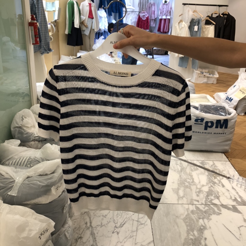 ALMOND韓國代購女裝新品26春夏熱賣推薦職業休閑時尚人氣T恤ALMONDT恤圖色1