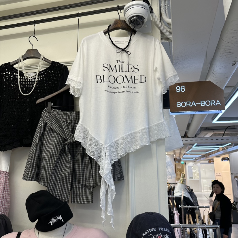 BORA BORA韓國直郵女士新款職業時尚人氣推薦T恤不含項鏈BORA BORAT恤圖色1