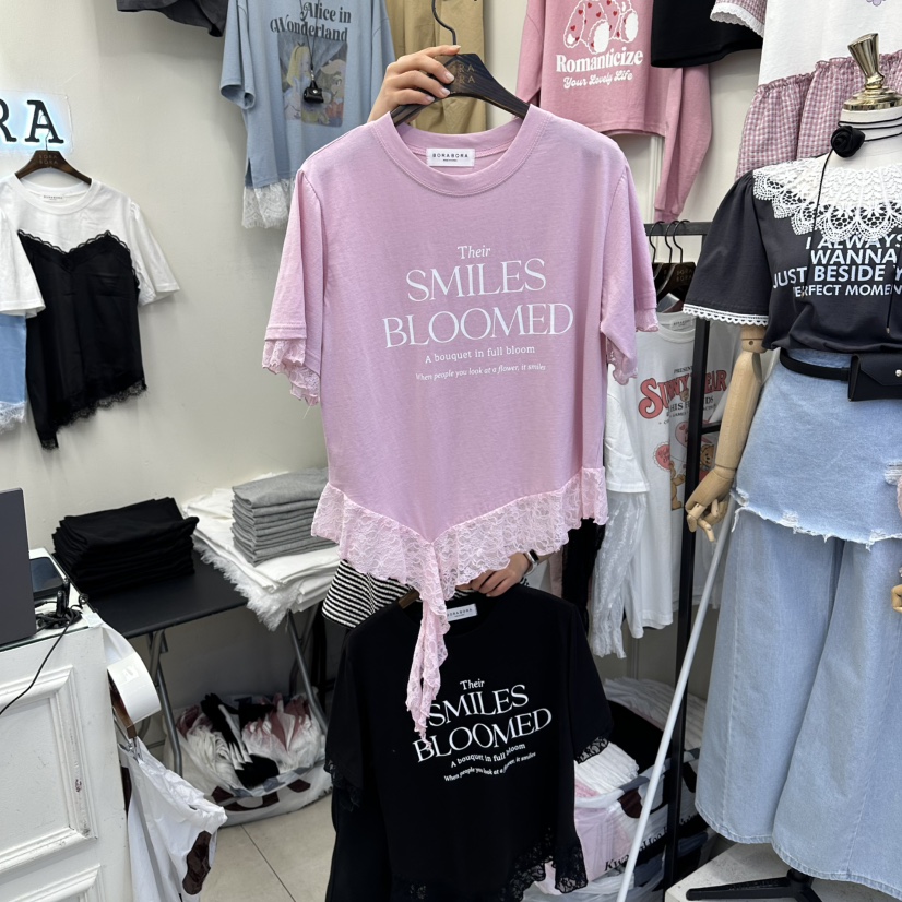 BORA BORA韓國直郵女士新款職業時尚人氣推薦T恤不含項鏈BORA BORAT恤圖色2