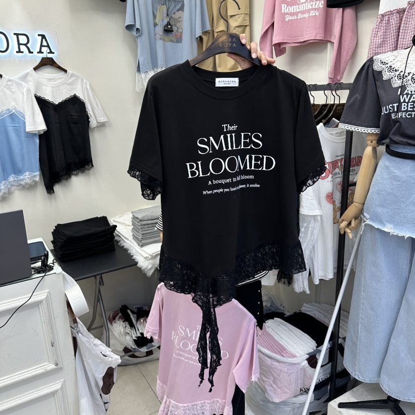 BORA BORA韓國直郵女士新款職業時尚人氣推薦T恤不含項鏈BORA BORAT恤圖色3