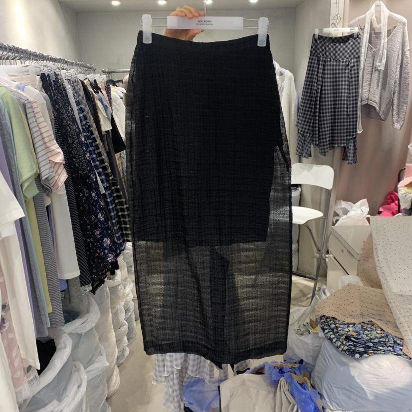 LOGROAD韓國東大門代購女裝新品26春夏熱賣時尚人氣休閑長裙LOG ROAD長裙圖色3