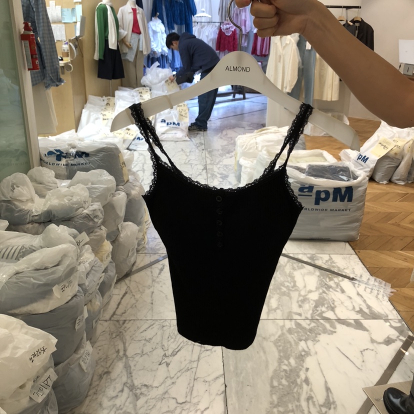 ALMOND韓國直郵實拍女士新品職業26春夏吊帶背心蕾絲紐扣ALMOND吊帶/背心圖色5