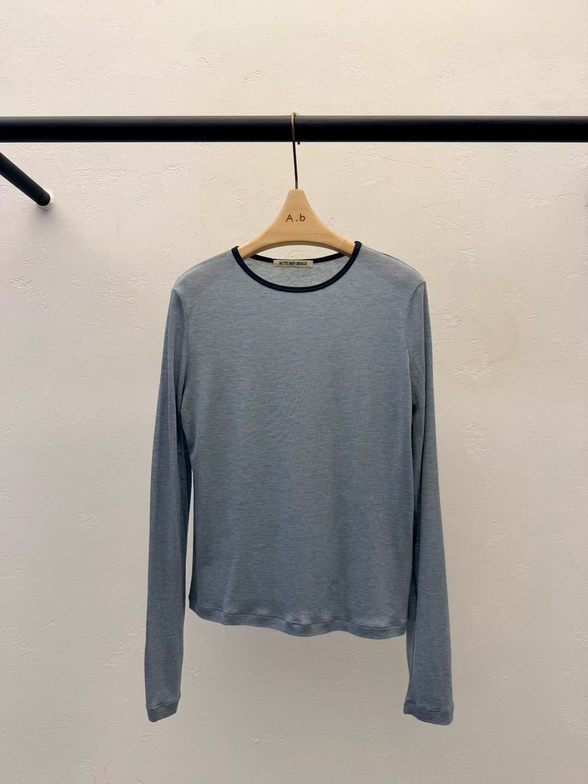 AUTUMN BEIGE-Q韓國東大門代購女士新品熱賣長袖T恤涂層A.b/AUTUMN BEIGE長袖T恤圖色1