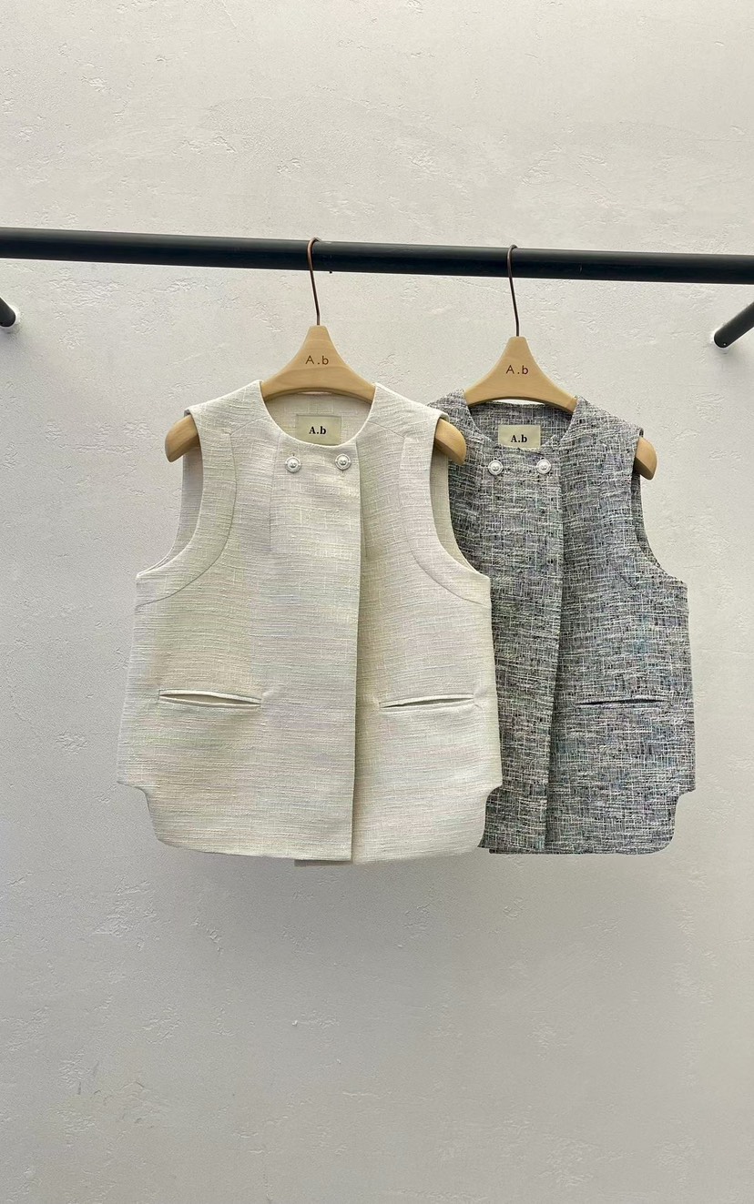 AUTUMN BEIGE-Q韓國東大門代購女裝新款人氣時尚休閑馬甲A.b/AUTUMN BEIGE馬甲