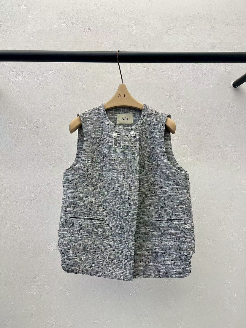 AUTUMN BEIGE-Q韓國東大門代購女裝新款人氣時尚休閑馬甲A.b/AUTUMN BEIGE馬甲圖色1