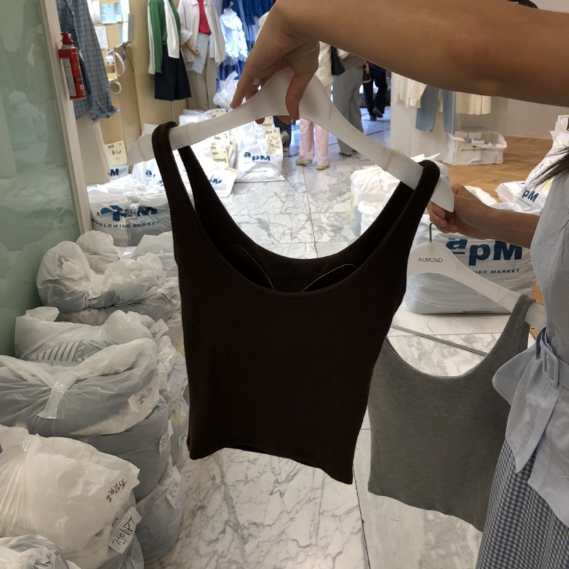 ALMOND韓國直郵實拍女士新品推薦職業休閑時尚熱賣吊帶背心ALMOND吊帶/背心