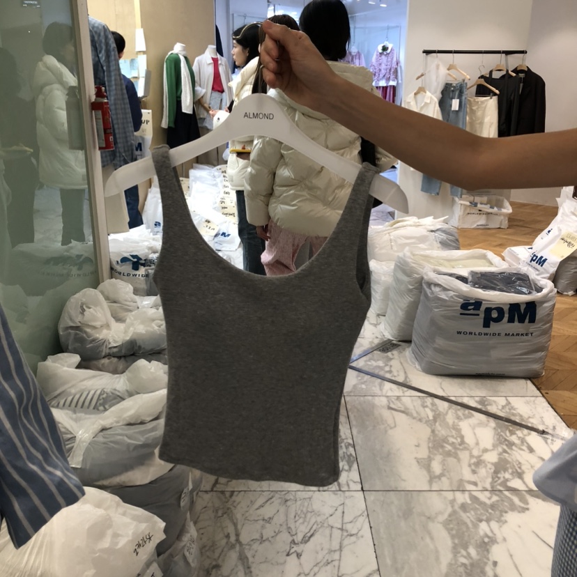 ALMOND韓國直郵實拍女士新品推薦職業休閑時尚熱賣吊帶背心ALMOND吊帶/背心圖色4