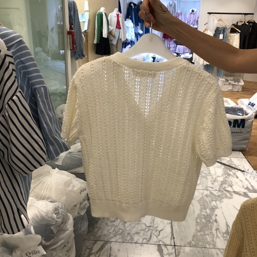 ALMOND韓國東大門代購女士新款時尚職業休閑針織衫亞麻開衫ALMOND針織衫