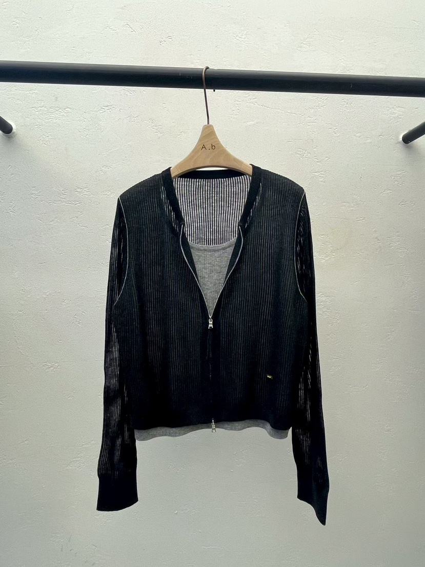 AUTUMN BEIGE-Q韓國直郵實拍女士新款時尚針織衫假兩件A.b/AUTUMN BEIGE針織衫圖色1