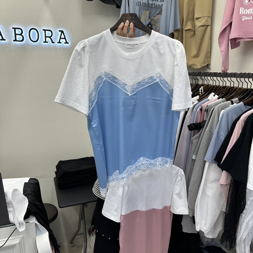 BORA BORA韓國直郵實拍女士新品休閑職業時尚熱賣26春夏T恤BORA BORAT恤圖色2