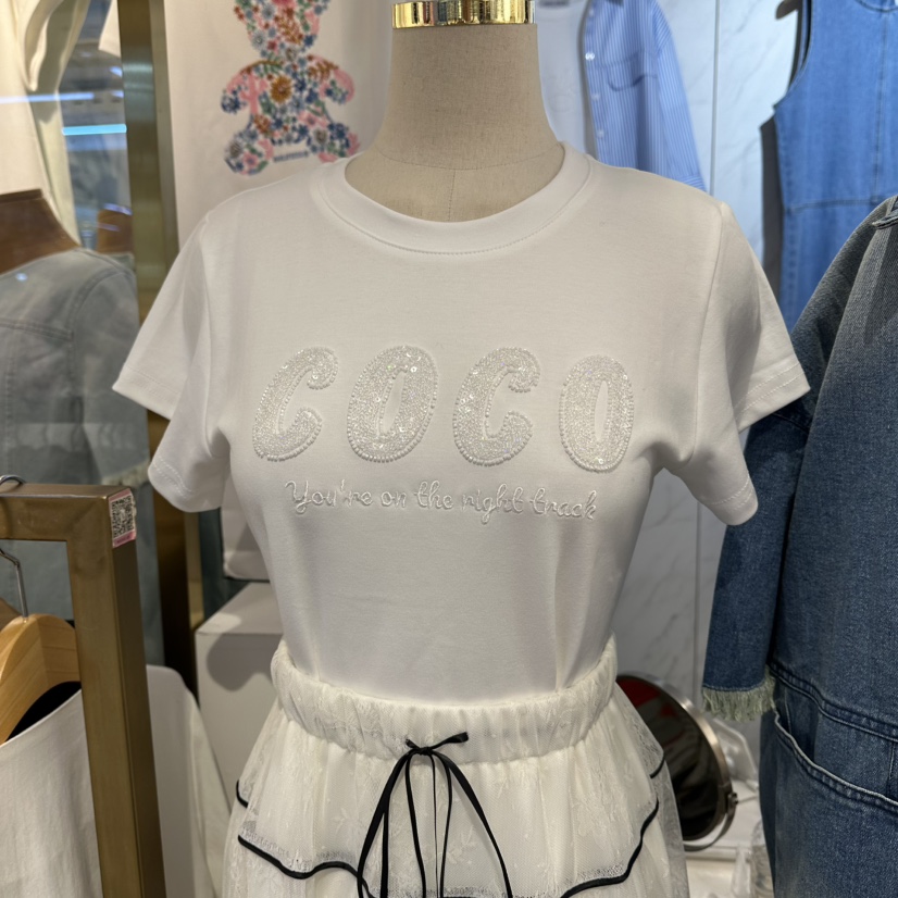 COCO HOLIC韓國直郵實拍女士新款熱賣時尚職業人氣休閑T恤COCO HOLICT恤圖色1
