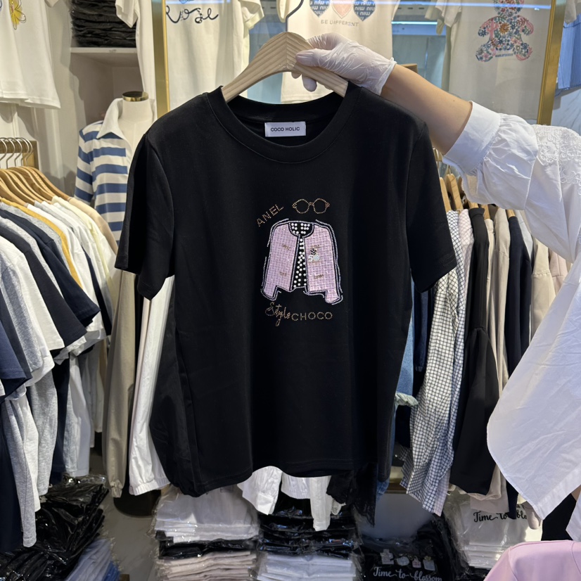 COCO HOLIC韓國東大門代購女裝新品休閑推薦熱賣時尚T恤COCO HOLICT恤圖色2