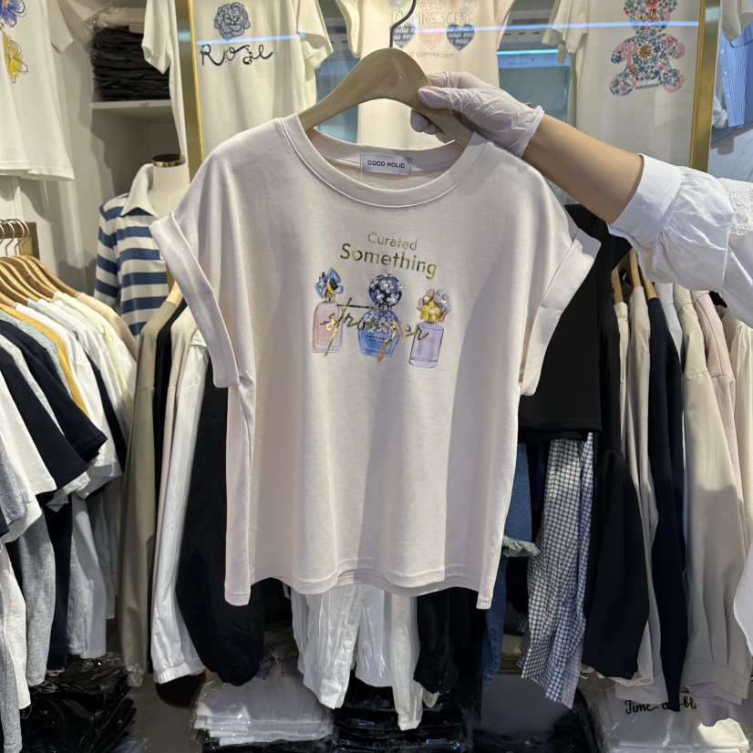 COCO HOLIC東大門代購女士新款職業26春夏休閑熱賣真品T恤COCO HOLICT恤圖色1