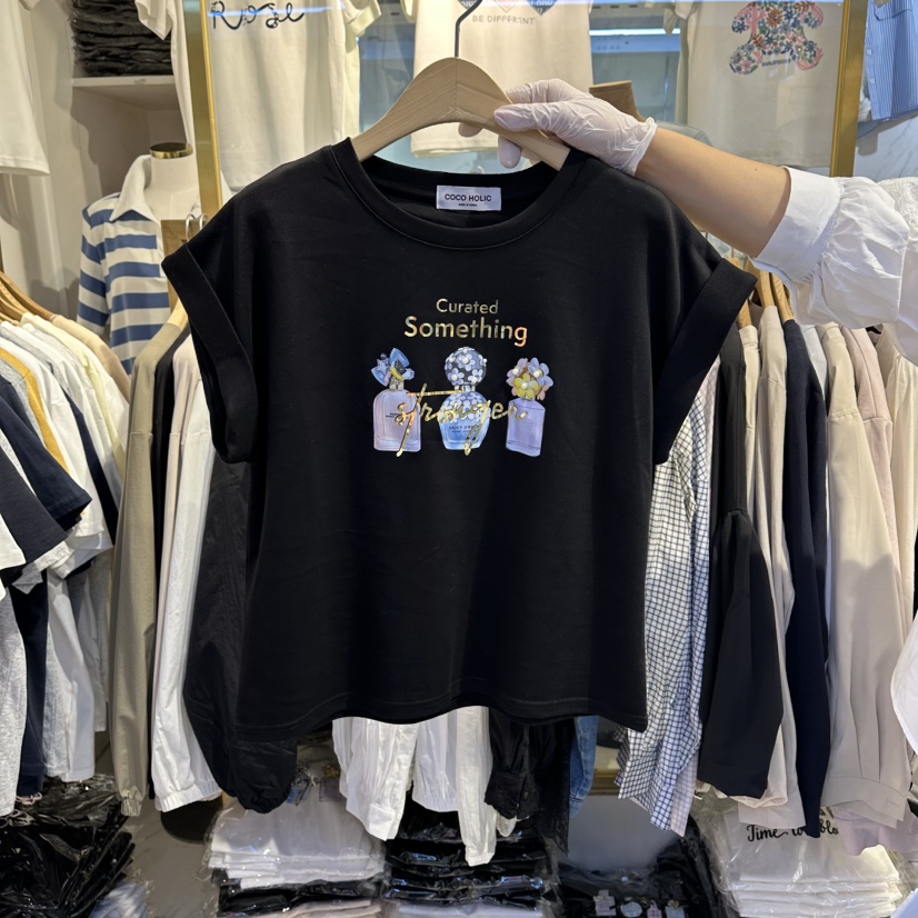 COCO HOLIC東大門代購女士新款職業26春夏休閑熱賣真品T恤COCO HOLICT恤圖色2