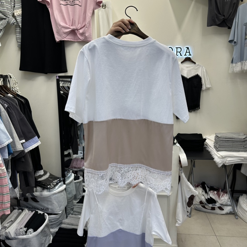 BORA BORA韓國代購女裝新款推薦休閑職業時尚人氣T恤緞面BORA BORAT恤