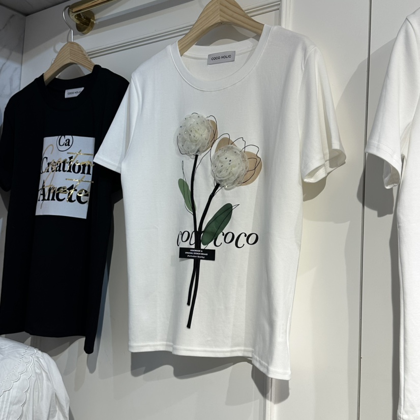 COCO HOLIC韓國直郵女士新品職業真品推薦休閑熱賣時尚T恤COCO HOLICT恤圖色1
