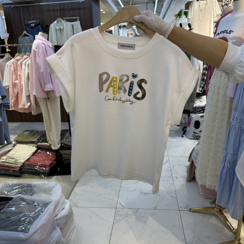 COCO HOLIC東大門直郵女士新款職業26春夏熱賣休閑人氣T恤COCO HOLICT恤圖色1