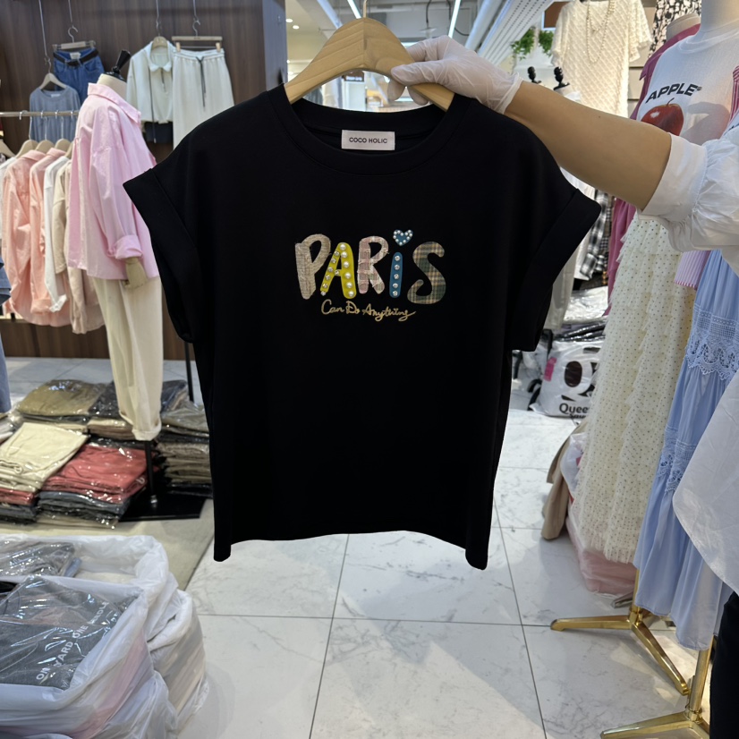 COCO HOLIC東大門直郵女士新款職業26春夏熱賣休閑人氣T恤COCO HOLICT恤圖色3