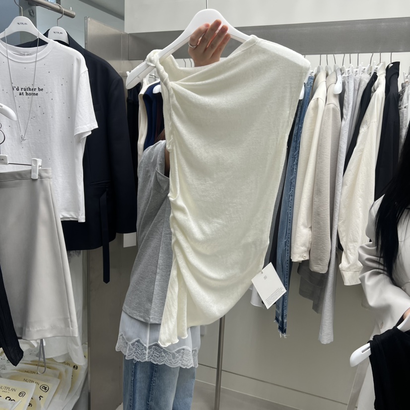 NUTPLAN韓國代購女裝新款人氣真品26春夏職業吊帶背心褶皺NUTPLAN吊帶/背心