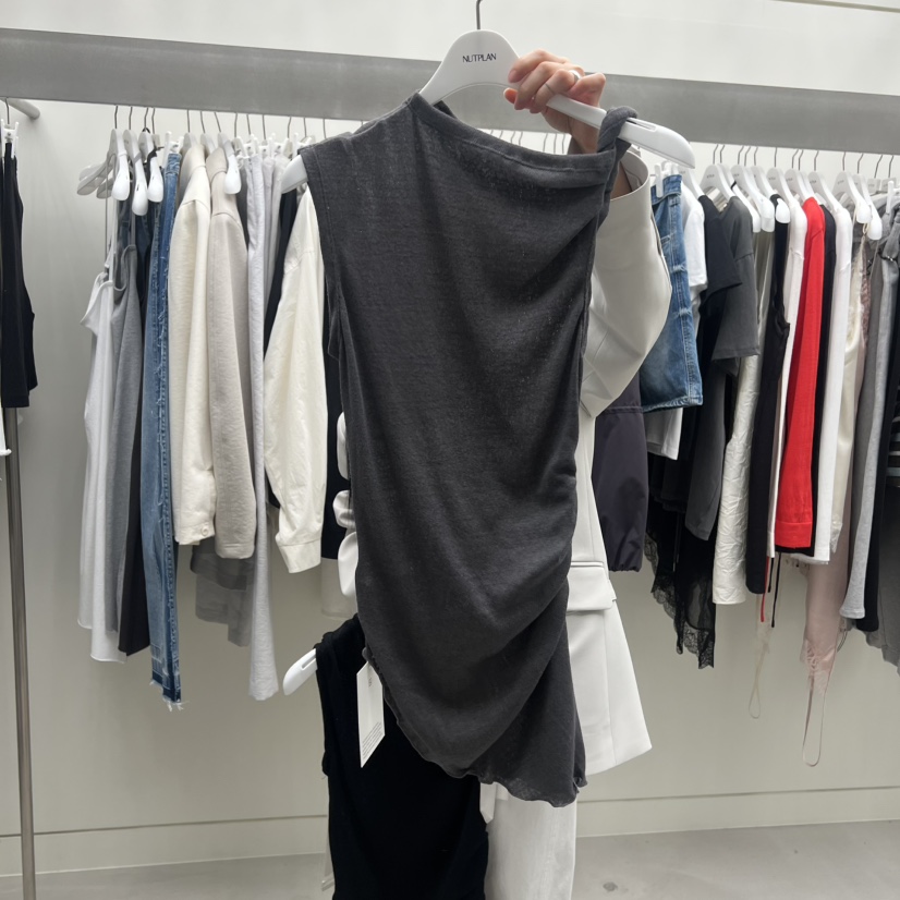 NUTPLAN韓國代購女裝新款人氣真品26春夏職業吊帶背心褶皺NUTPLAN吊帶/背心圖色2