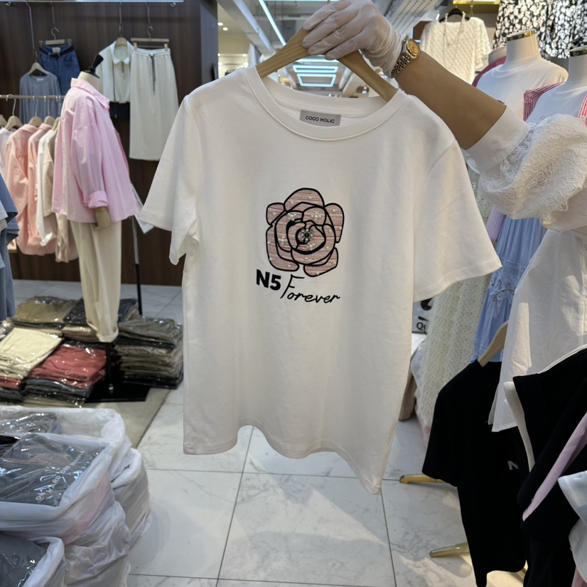 COCO HOLIC韓國代購女士新品推薦休閑26春夏職業真品T恤COCO HOLICT恤圖色1