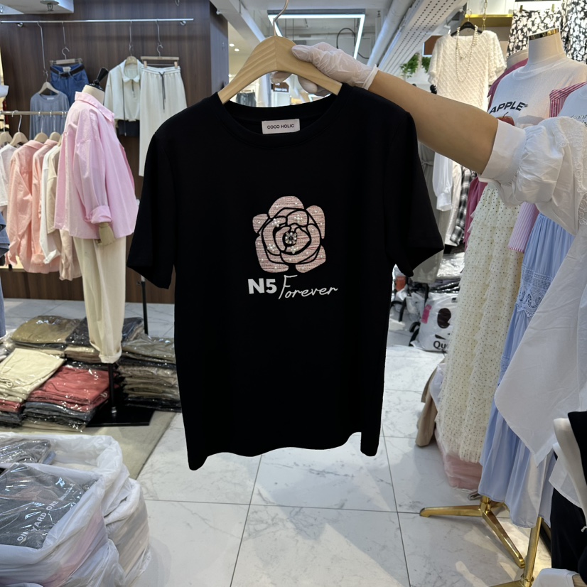 COCO HOLIC韓國代購女士新品推薦休閑26春夏職業真品T恤COCO HOLICT恤圖色2
