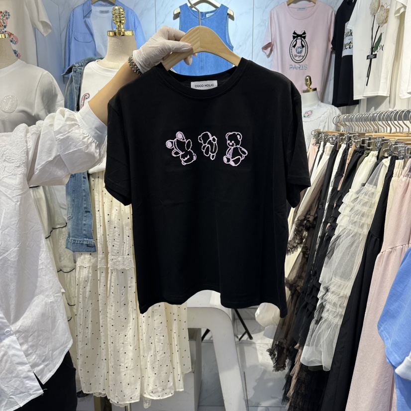 COCO HOLIC韓國代購女裝新款休閑時尚熱賣26春夏職業T恤COCO HOLICT恤圖色3